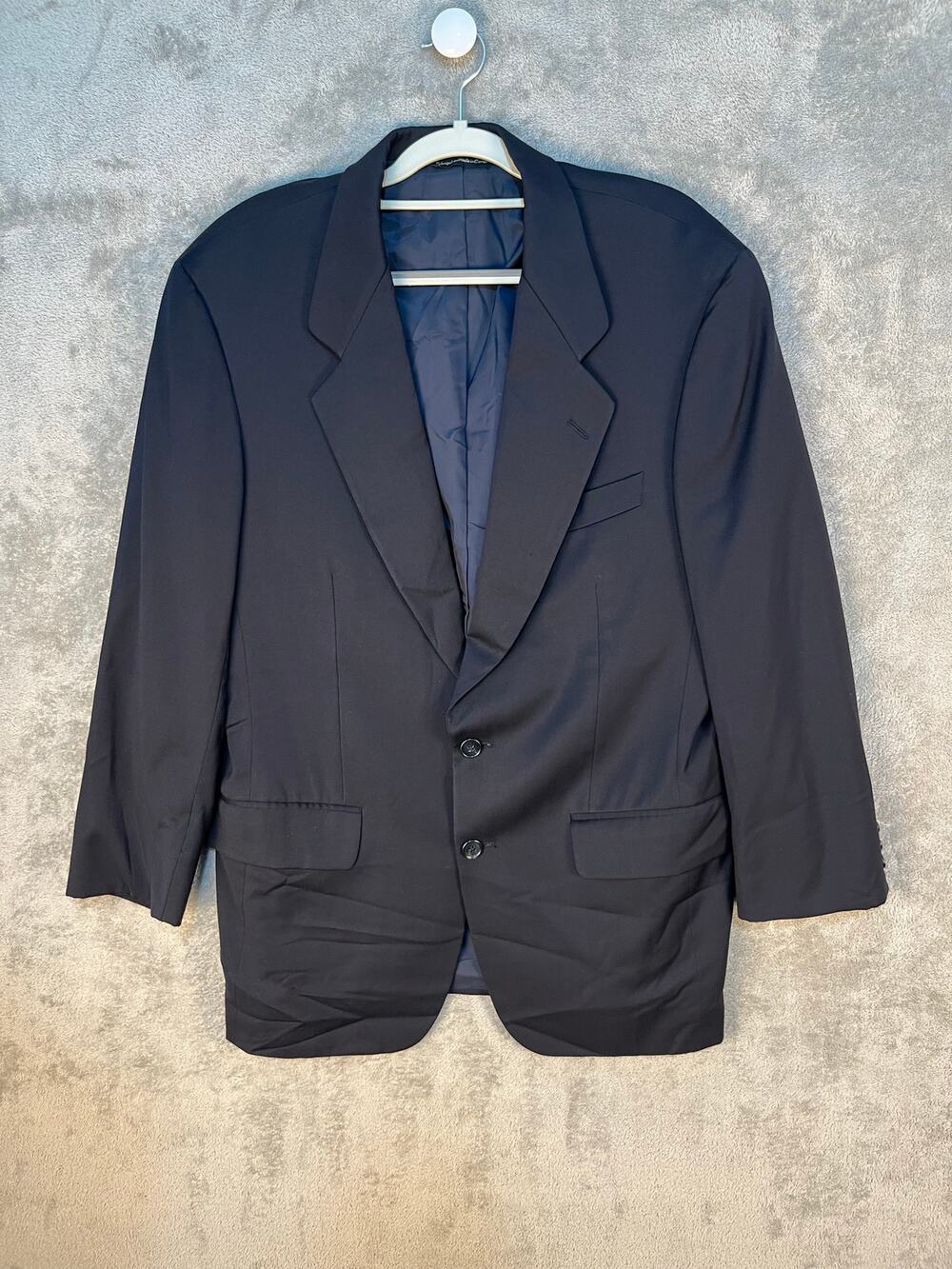 Samuelsohn Como Sports Coat 39R Navy 100% Wool Preppy Blazer Suit Coat
